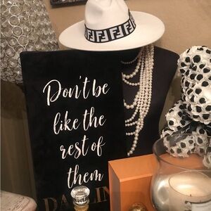 White Fordora Hat with fashion inspired headband